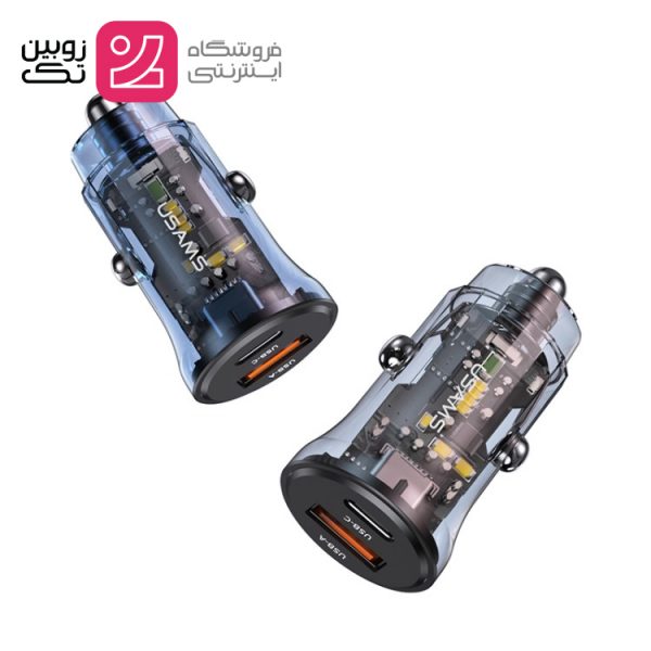 شارژر خودرو 30w برند usams مدل cc 164