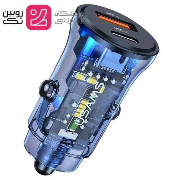 شارژر خودرو 30w برند usams مدل cc 164