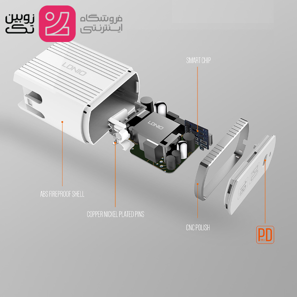 شارژر 18w QUICK برند LDNIO مدل a1302q