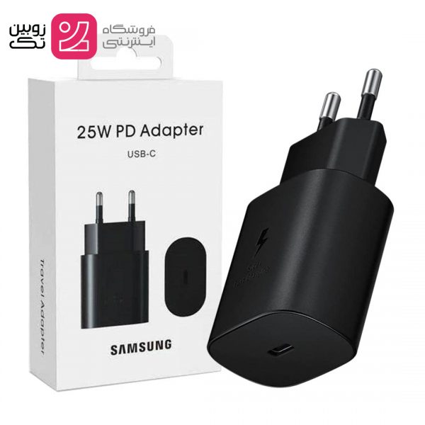 شارژر 25w PD SUPER FAST برند samsung مشکی