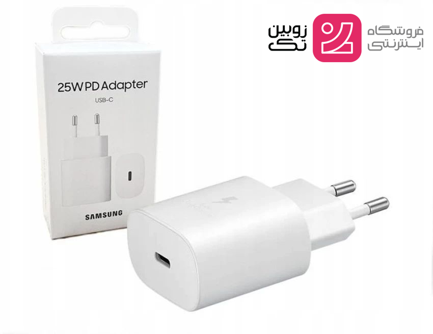 شارژر 25w PD SUPER FAST برند samsung سفید